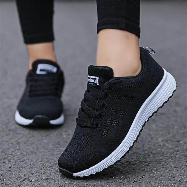 Comfortable Unisex Black Lace-Up Sneakers for Daily Wear at $32.99 - Touchy Style