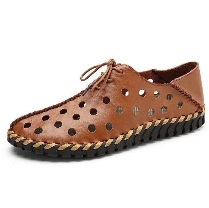 Breathable Brown Casual Shoes for Men - Genuine Leather, Free Shipping, Starting at $47.98 - Touchy Style