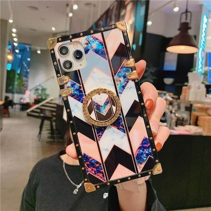 Marble Square Cute Phone Cases... - Touchy Style