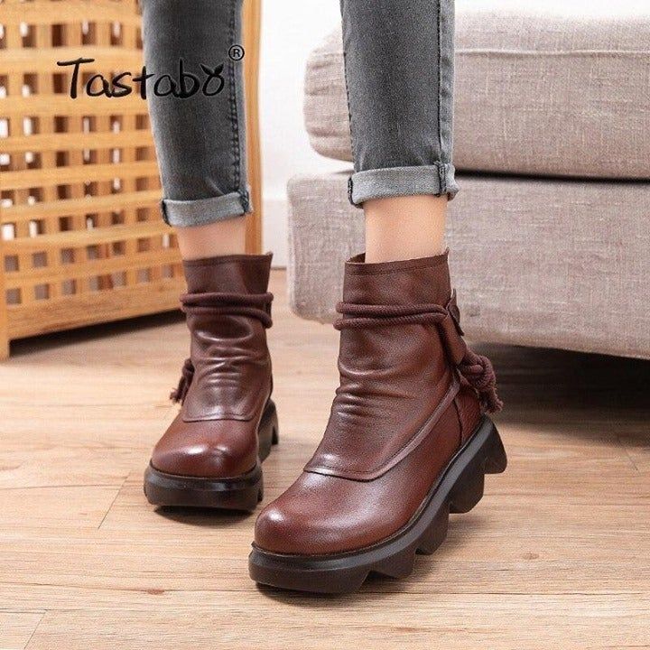 ✪ Cross Strap Vintage Leather... - Touchy Style .
