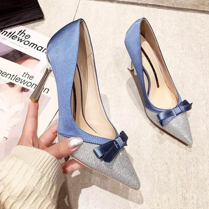 Bow Pumps High Heels Women's Casual Shoes - Touchy Style
