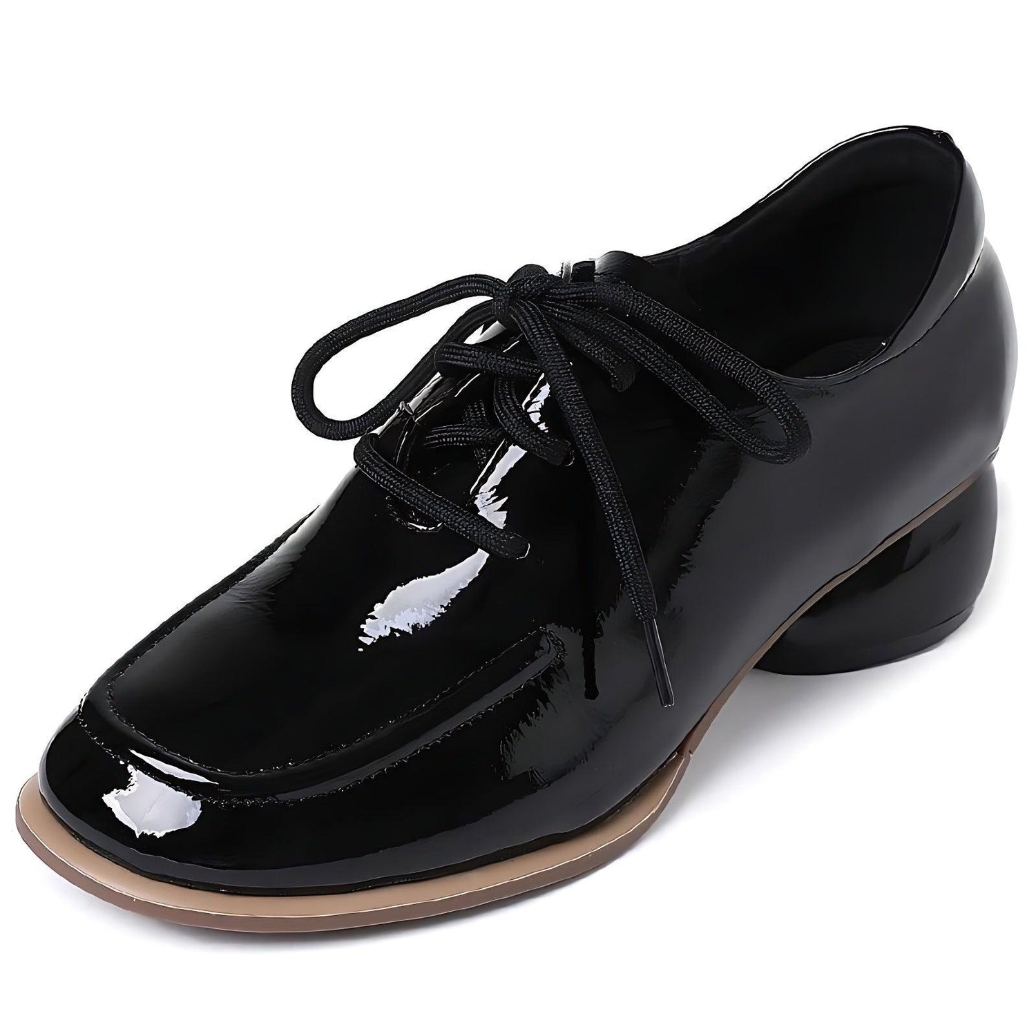 Classic Black Leather Shoes for Women - Touchy Style .