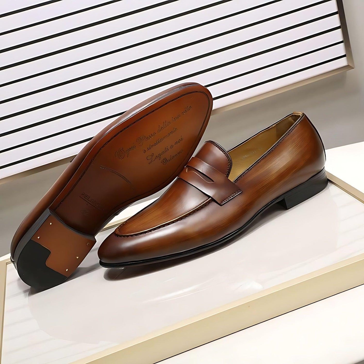 Formal Brown Shoes - Touchy Style .