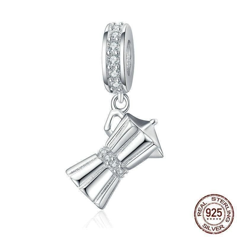 925 Sterling Silver Drip Pot Pendant Charm Jewelry Without Chain - Touchy Style .