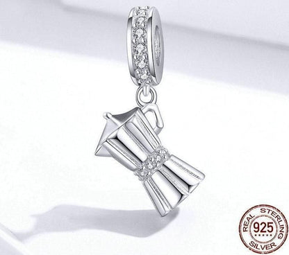 925 Sterling Silver Drip Pot Pendant Charm Jewelry Without Chain - Touchy Style .