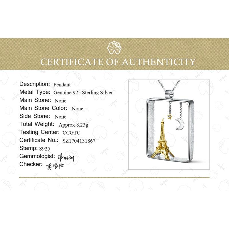 925 Sterling Silver Eiffel Tower Pendant: Charm Jewelry (without Chain) - GM1259 - Touchy Style .