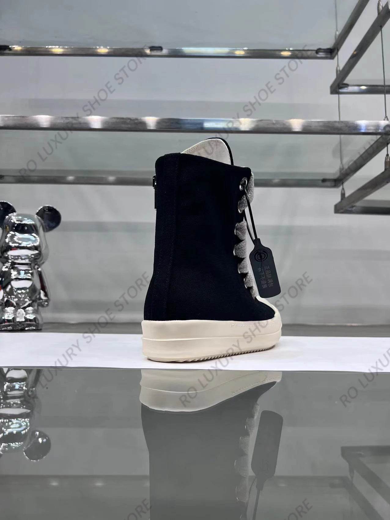 Classic Canvas High Top Men Shoe Designer Follow Engaging Leather Jumbo Lace-up Luxury Ankle Boot Black Platform Women Sneaker - Touchy Style