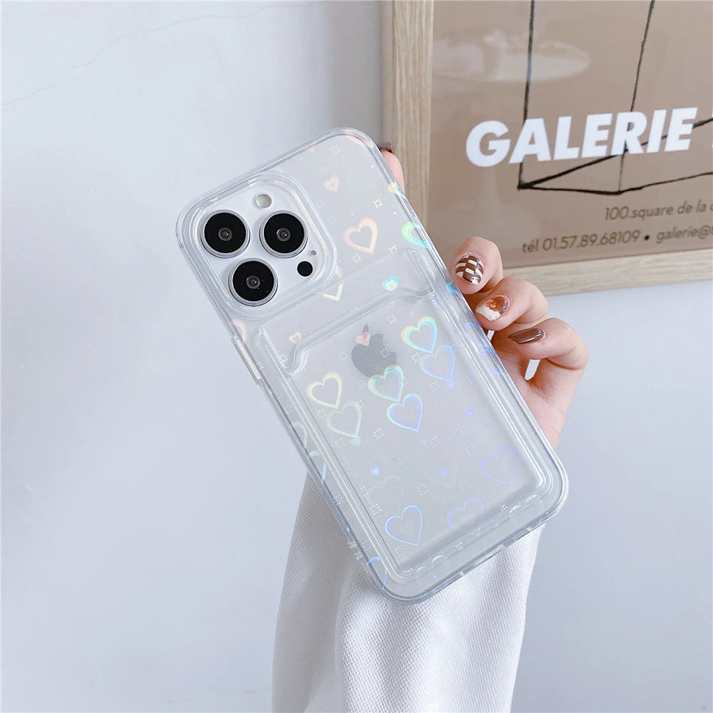 حافظات هواتف لطيفة لأجهزة iPhone 15، 14، 13، 12، 11 Pro Max، Xr، 15 14 Plus - غطاء فني برسومات زهور خرافية - IC5480