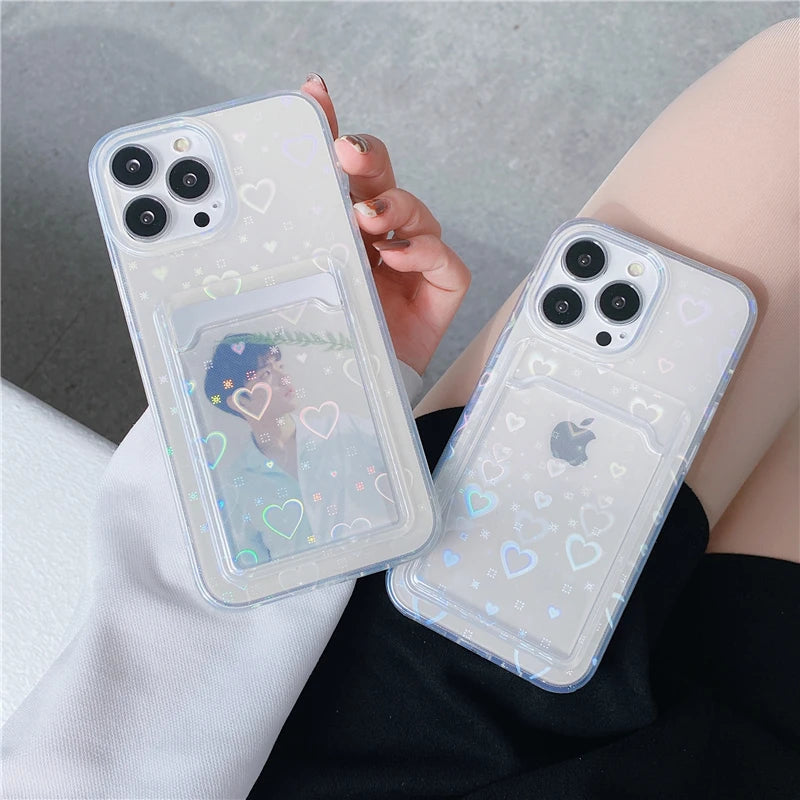 حافظات هواتف لطيفة لأجهزة iPhone 15، 14، 13، 12، 11 Pro Max، Xr، 15 14 Plus - غطاء فني برسومات زهور خرافية - IC5480