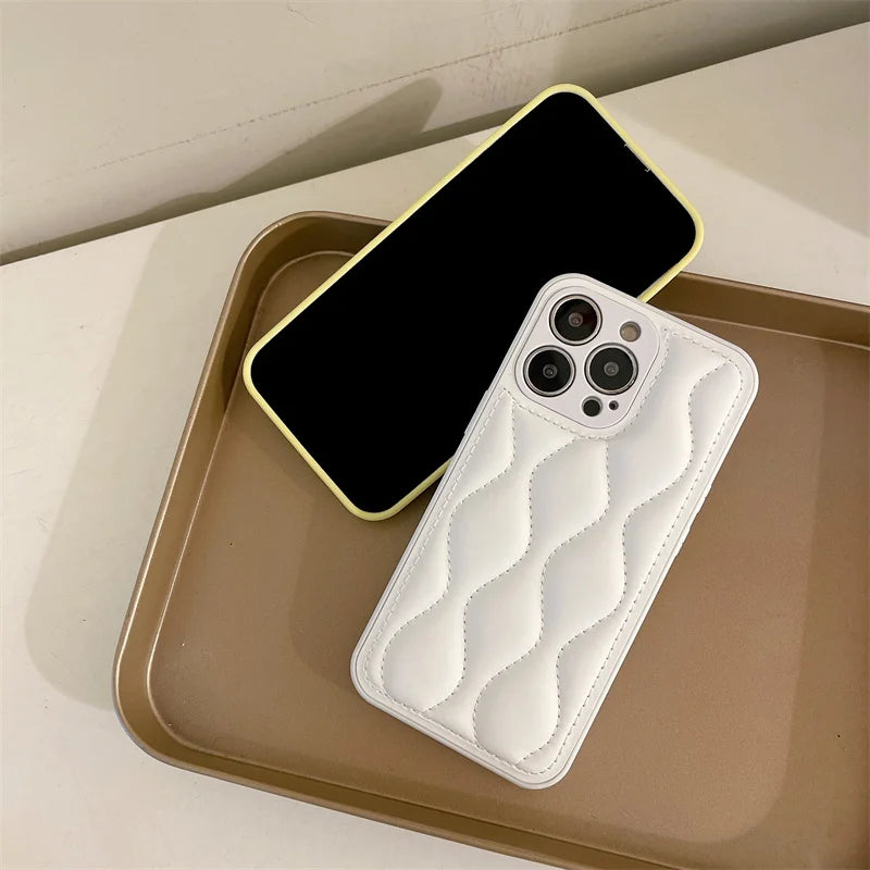 Cute Phone Cases for iPhone 11, 12, 13, 14, and 15 Pro Max models - Luxury Wavy Pattern - TSP193