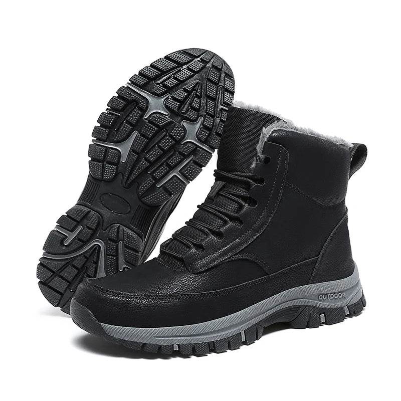 Super Warm Winter Boots With Fur Outdoor Snow Men Boots Snow Antiskid Waterproof Boots Men Shoes Winter botas High Top hombre - Touchy Style