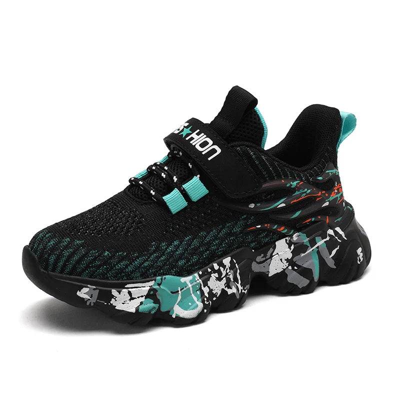 Autumn Children Fashion Sports Shoes High Quality Outdoor Sneakers Boys Girls PU Leisure Trainers Shoes Kids Casual Sneaker - Touchy Style