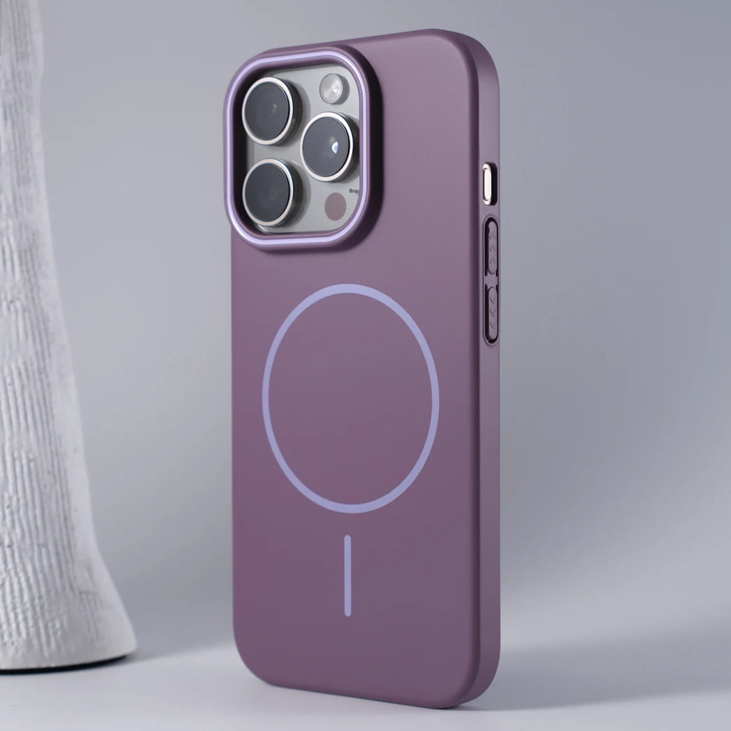 Luxury Original Hard PC Magsafe Case for iPhone 16 15 14 Plus 13 12 11 Pro X XR XS Max Shockproof Matte Thin Magnetic Cover