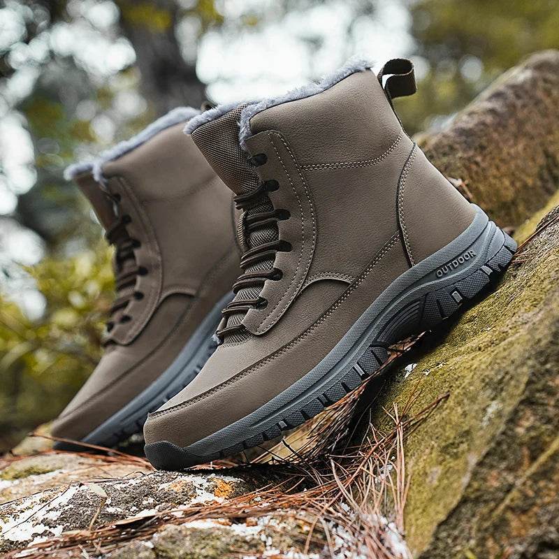 Super Warm Winter Boots With Fur Outdoor Snow Men Boots Snow Antiskid Waterproof Boots Men Shoes Winter botas High Top hombre - Touchy Style