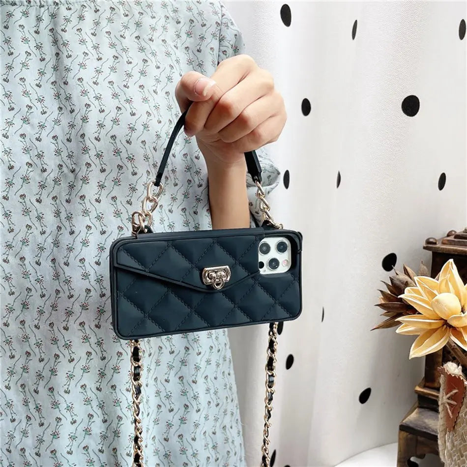Cute Phone Cases For iPhone 15, 14, 13, 12, 11 Pro Max 6, 7, 8, Plus X XR XS Max Handbag Wallet B