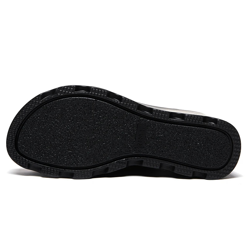 Genuine Leather Flowers Women Fashion Slippers Sandals New Summer Thick Sole High Heel Silppers Outer Wear Sandals