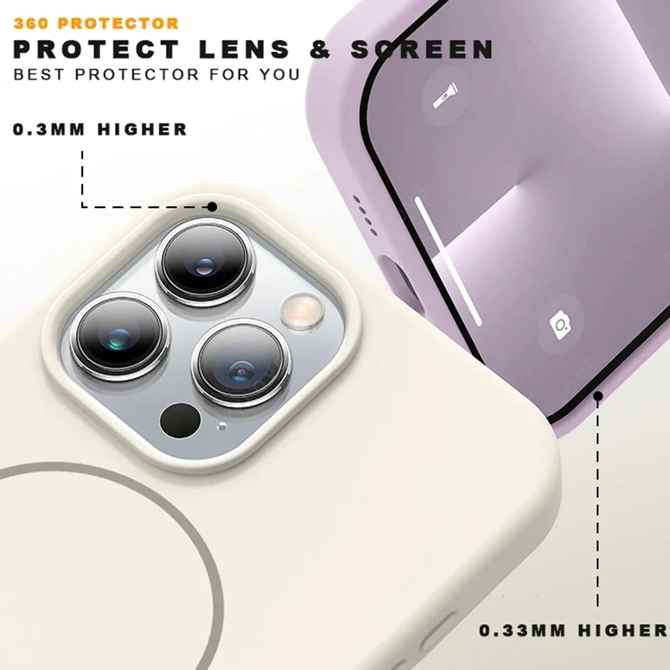 New Magnetic Lanyard Phone Case For iPhone 15 14 16 Plus 11 12 13 16 Pro Max Magsafe Liquid Silicone Strap Protector Soft Cover