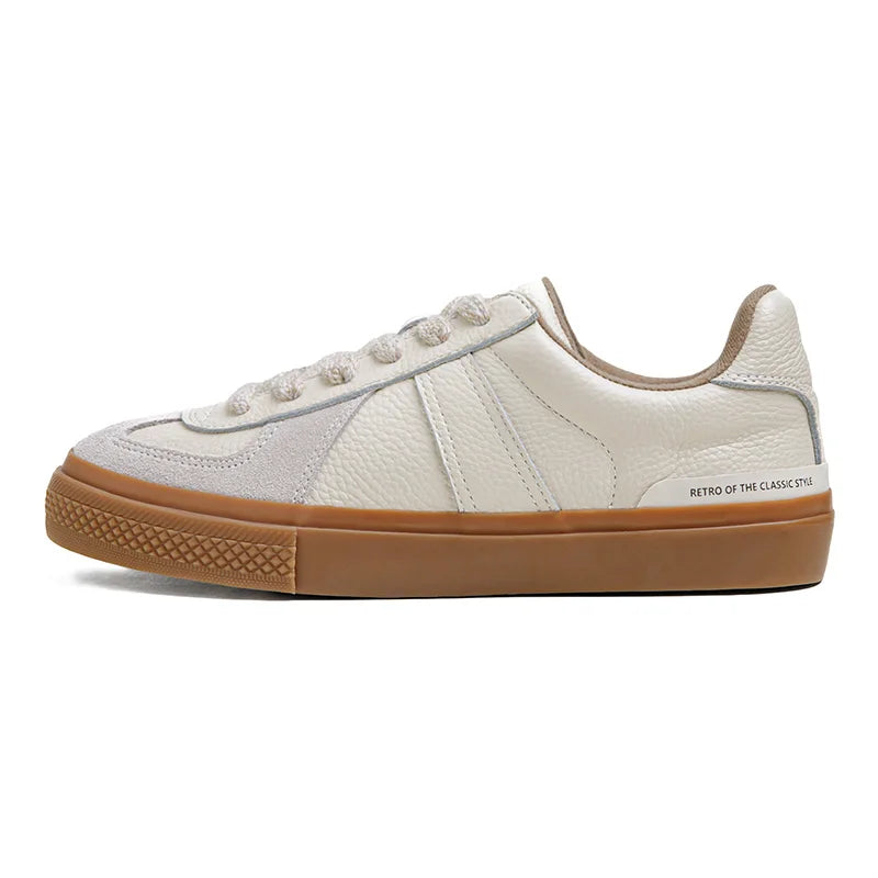 Maden Full Grain Leather Training Shoes for Men Daily Versatile Comfortable Breathable Low Top Sneakers Outdoor Casual Shoes