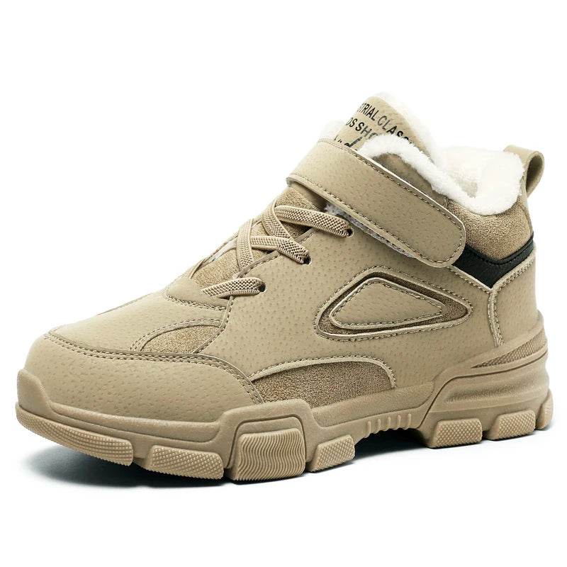 Winter Brand Children Shoes Girl Boy Boots Water Proof Leather Kids Snow Boots Plush Warm Fashion Sneakers Casual Outdoor Shoes - Touchy Style