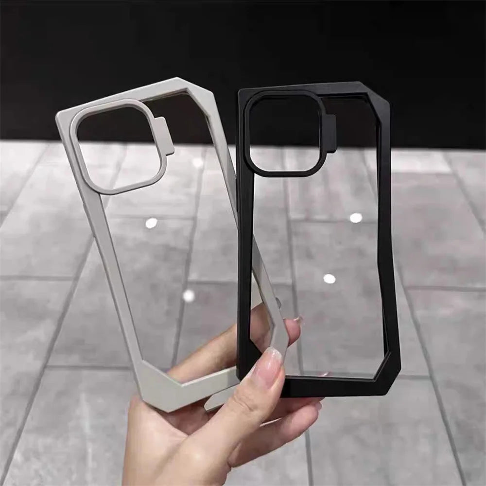 TSP37 Cute Phone Cases for iPhone 11, 12, 13, 14, or 15 Pro Max Plus - Transparent Acrylic Bumper Cover