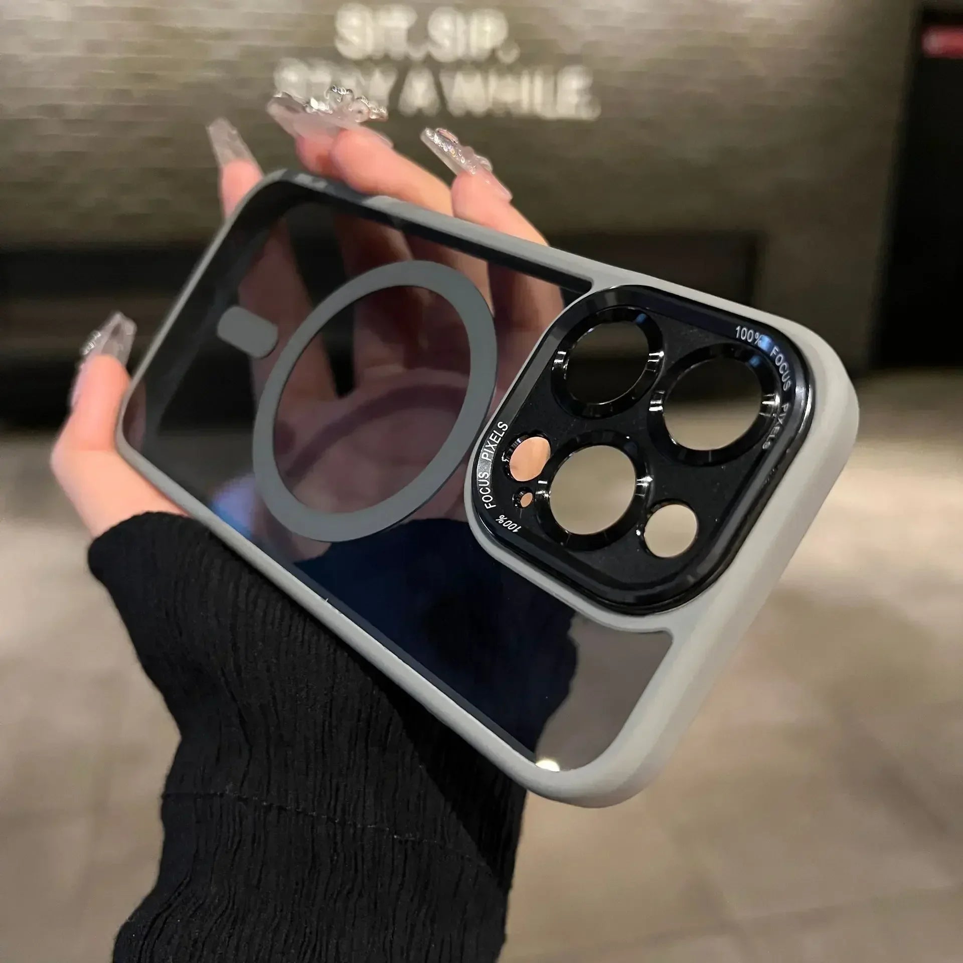 حافظات هواتف لطيفة لهاتف iPhone 16 و15 و14 و13 و12 Pro Max - غطاء شفاف مقاوم للصدمات - TSP416