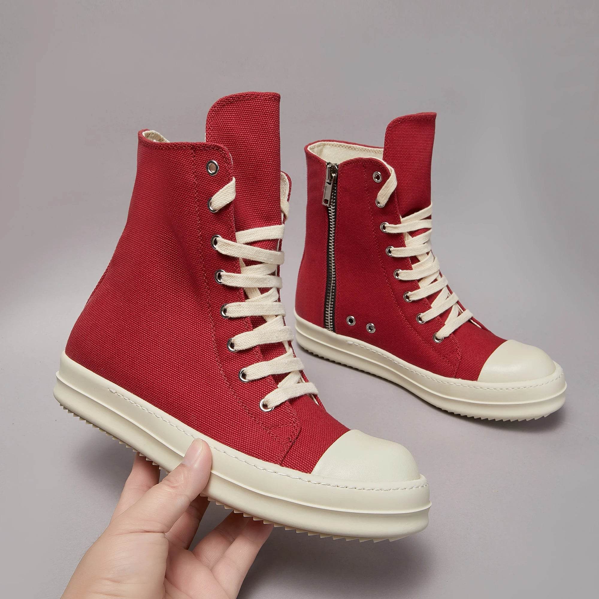Designer Women Ankle Boot High Top Men Sneaker Luxury Casual Canvas Platform ow-en Street Flat Trainer New Fashion Footwear - Touchy Style