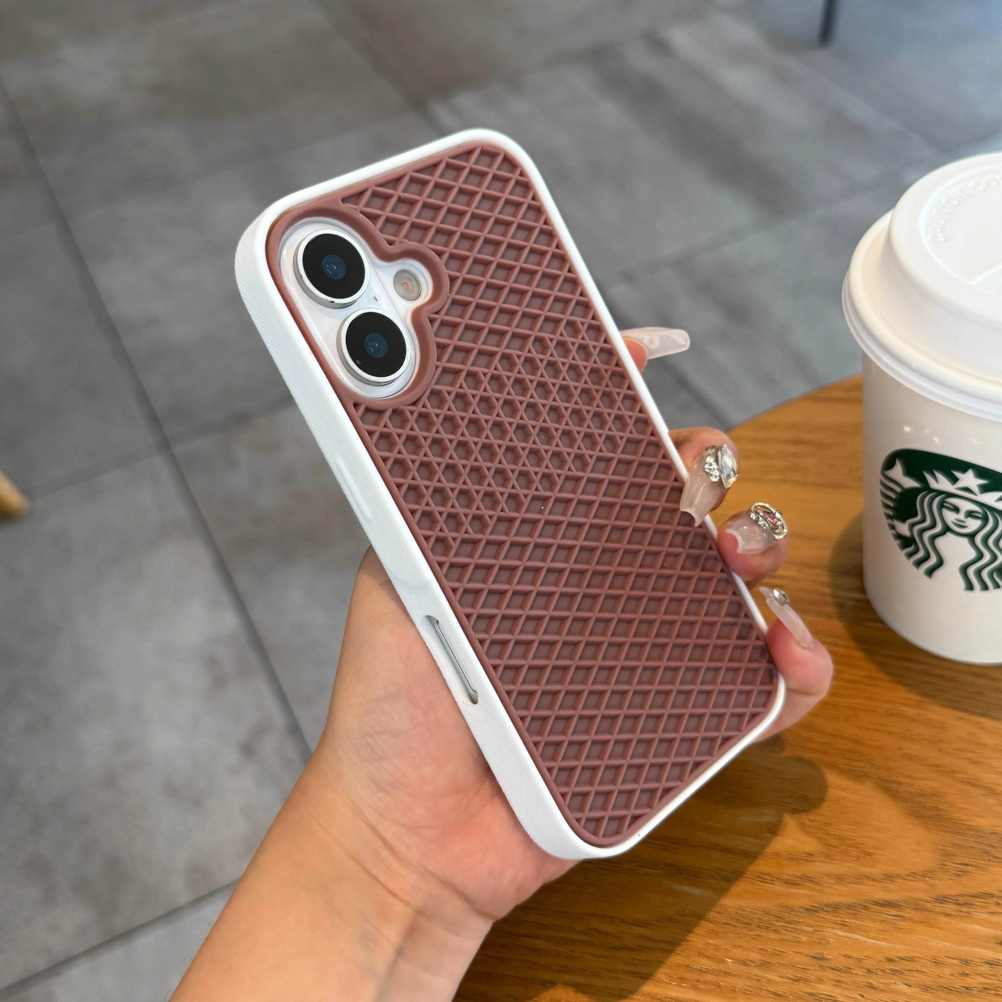 for Vans 3D Waffle Shoe Sole Phone Case For iPhone 16 15 14 13 12 11 Pro Max 7 8 Plus XS Max X XR Advanced Soft Shockproof Cover - Touchy Style