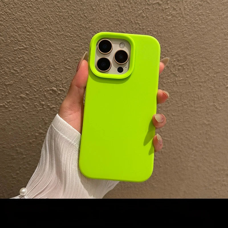 Candy Fluorescent Cute Phone Cases For iPhone 15, 14, 13, 12 Mini, 11 Pro Max, XR, XS, 6, 6S, 7, 8 Plus, X, SE