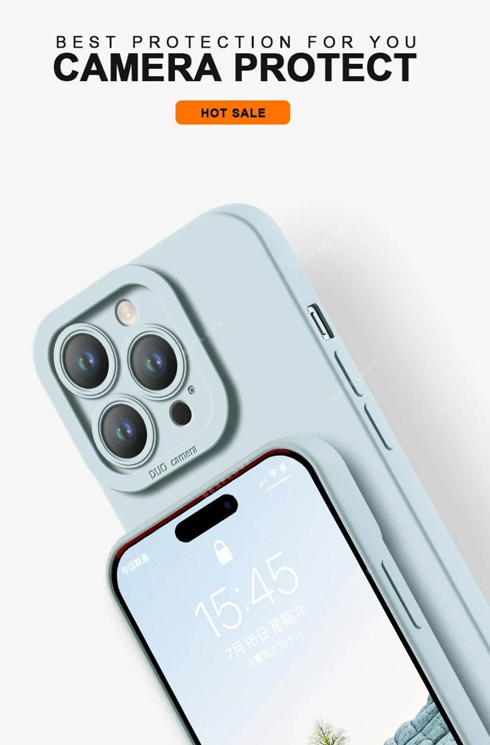 Phone Case For iPhone 16E 16 14 15 Plus 12 13 Mini 11 16 Pro X XR XS Max SE Liquid Silicone Charm Strap Lanyard Protector Cover - Touchy Style