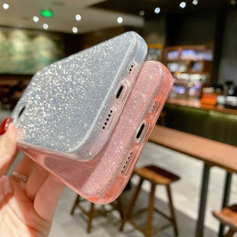 حافظات هاتف لطيفة لهاتف iPhone 16 و15 و14 و13 Pro Max - غطاء لامع ناعم باللون الأحمر اللامع - PC0309