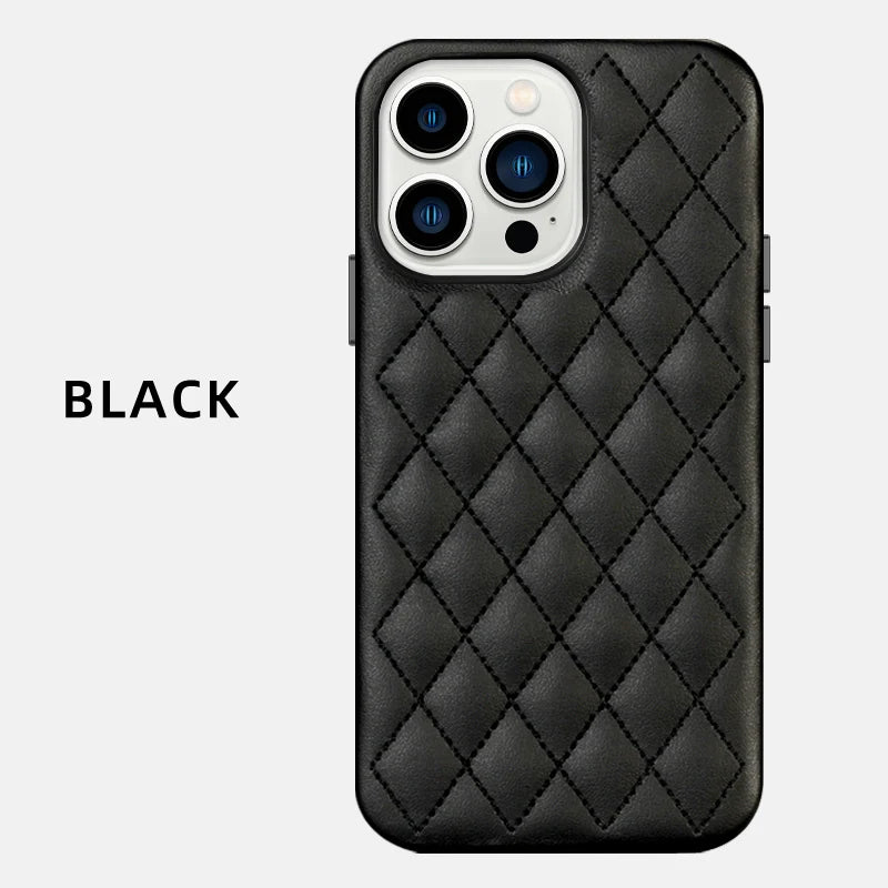 Clearance Sale Leather For Magsafe Case For iPhone 13 Pro Max 13Pro 13 mini Women Fashion Magnetic Stitching Luxury Back Cover