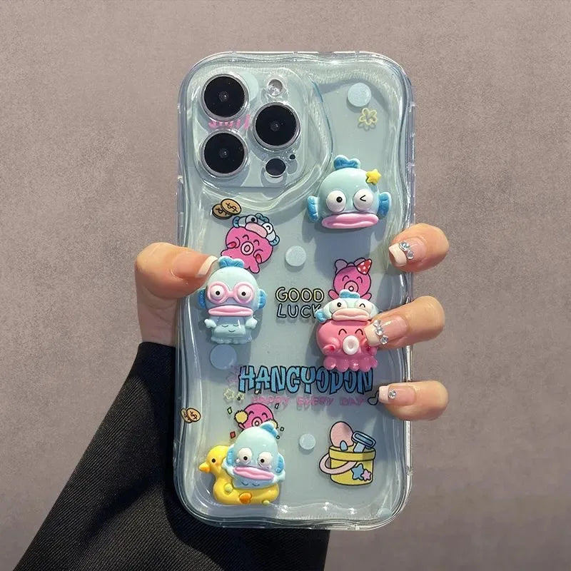 3D Funny Hangyodon Toy ACC Cartoon Wave Shell Soft Phone Case for Samsung Galaxy S25 S24 Ultra S23 Plus S22 S21 FE A31 A51 A30S