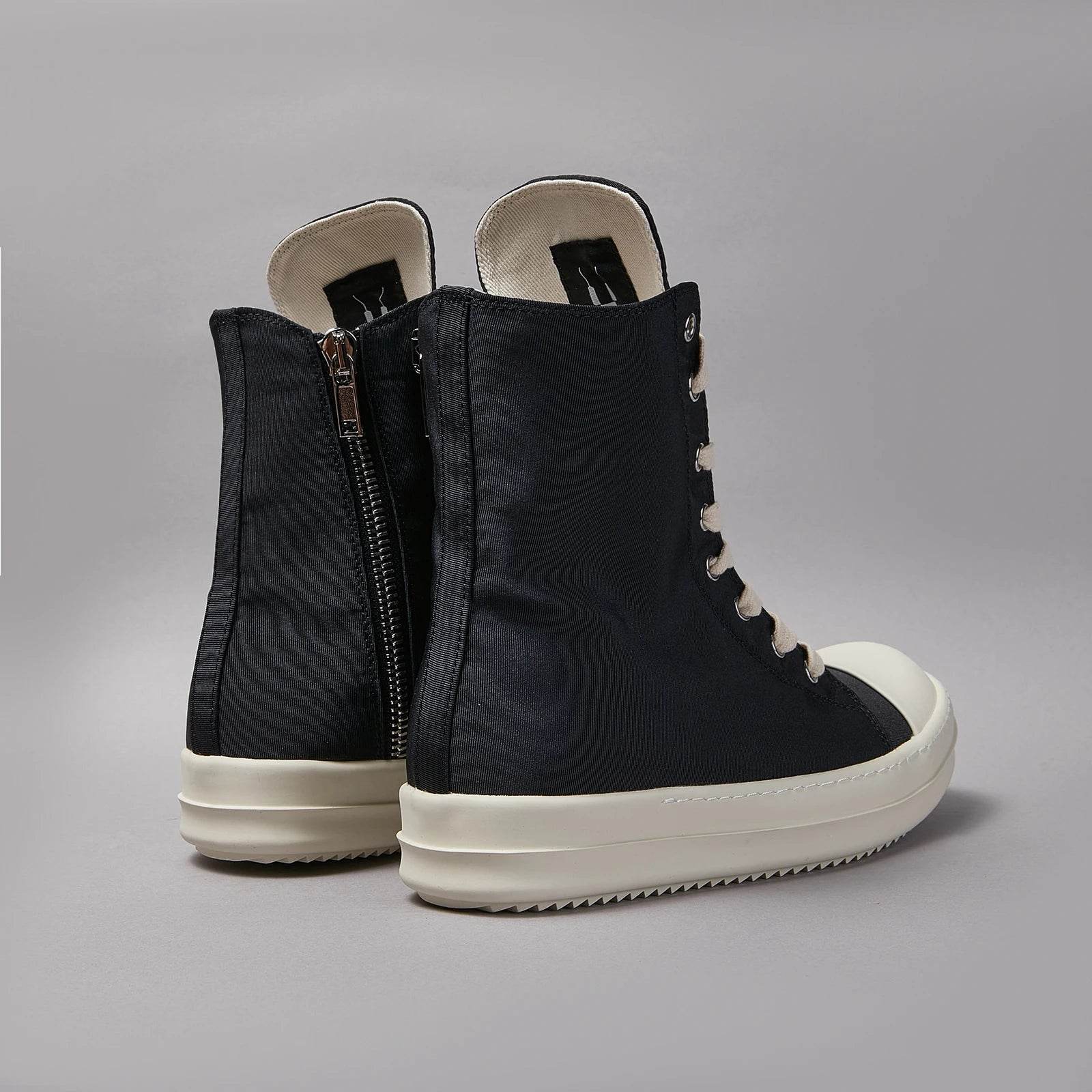Classic Brand Casual Men Shoe High Quality Designer Women Sneaker Black Fashion Zip Street Thick-sole Luxury Canvas Ankle Boot - Touchy Style