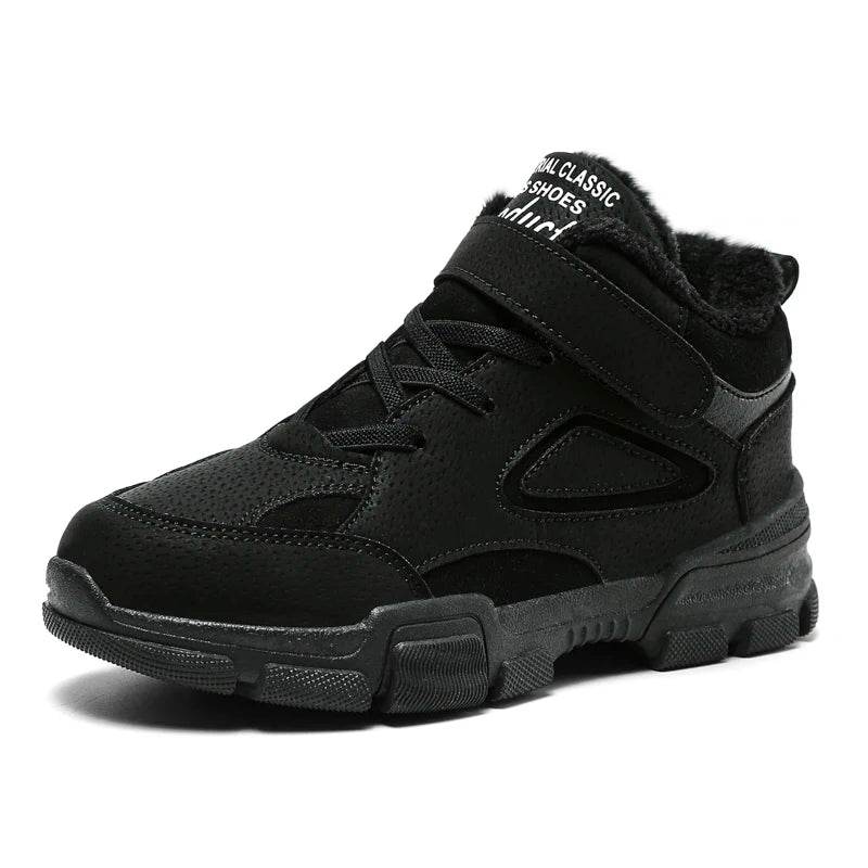 Winter Brand Children Shoes Girl Boy Boots Water Proof Leather Kids Snow Boots Plush Warm Fashion Sneakers Casual Outdoor Shoes - Touchy Style