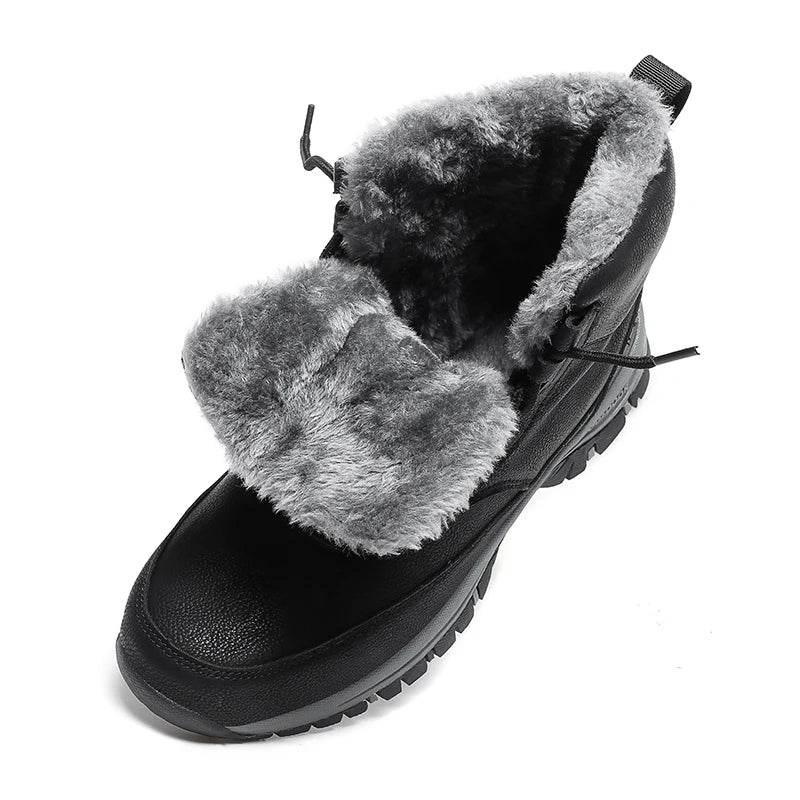 Super Warm Winter Boots With Fur Outdoor Snow Men Boots Snow Antiskid Waterproof Boots Men Shoes Winter botas High Top hombre - Touchy Style