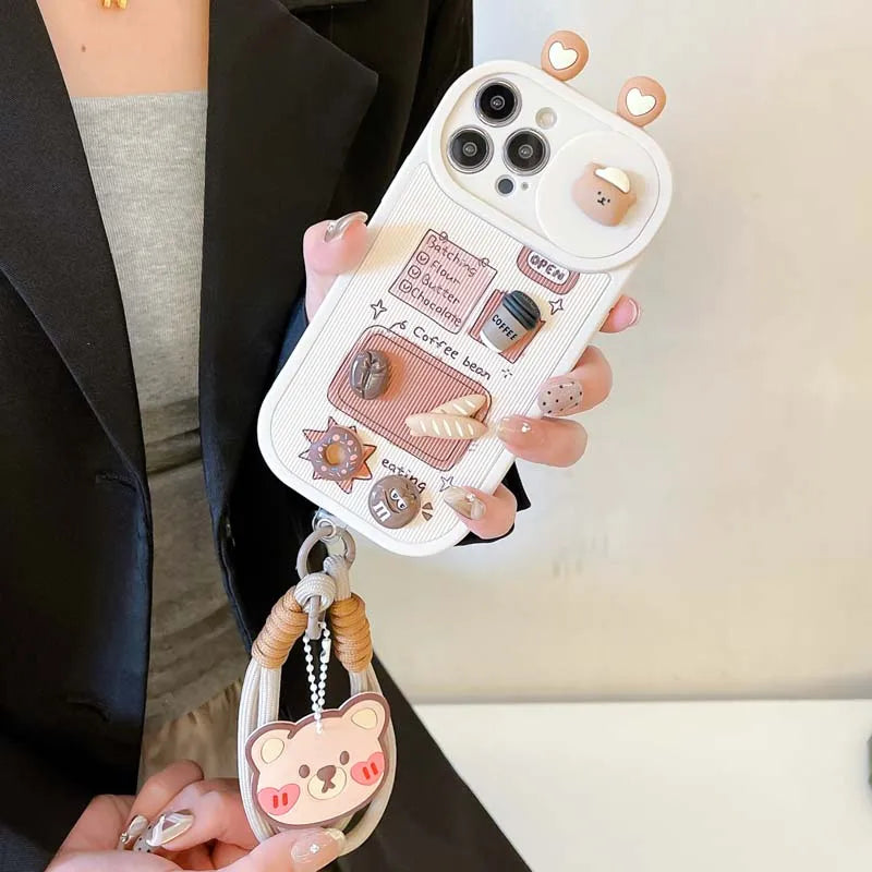 Fashion Hand Strap Lanyard Protective Cover for iPhone 11 12 13 14 15 Pro Max Anti Fall Back Case for iPhone 14 Pro Max 13 Pro