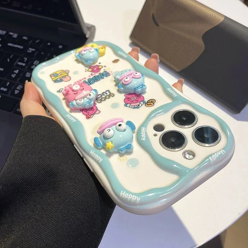 3D Funny Hangyodon Toy ACC Cartoon Wave Shell Soft Phone Case for Samsung Galaxy S25 S24 Ultra S23 Plus S22 S21 FE A31 A51 A30S
