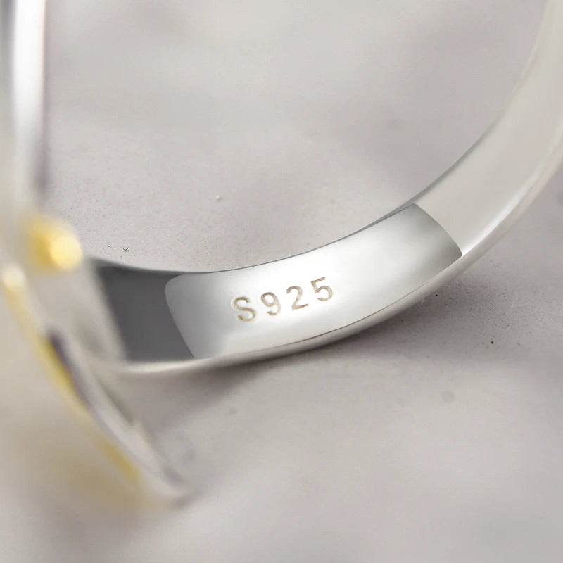 Lotus Fun 18K Gold Personality Whale Dating Adjustable Rings for Women Original 925 Sterling Silver Luxury Quality Fine Jewelry - Touchy Style