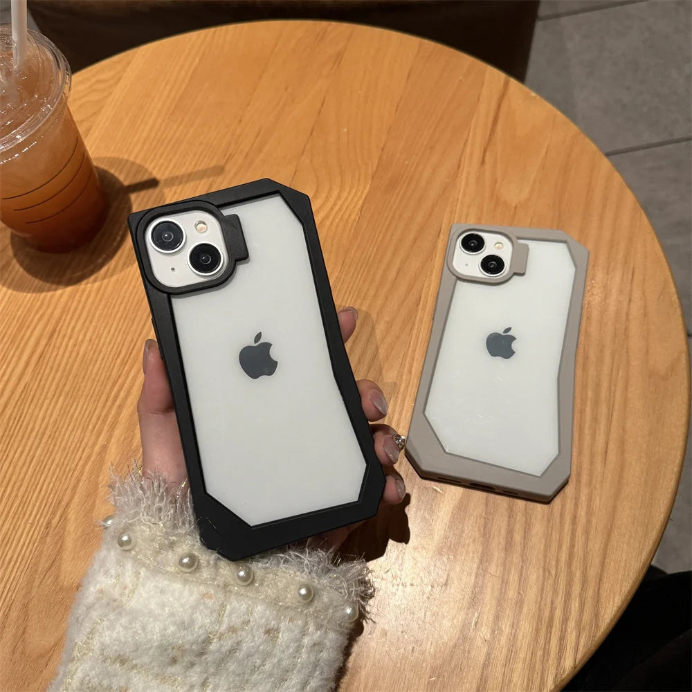 TSP37 Cute Phone Cases for iPhone 11, 12, 13, 14, or 15 Pro Max Plus - Transparent Acrylic Bumper Cover