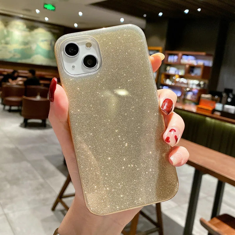 حافظات هاتف لطيفة لهاتف iPhone 16 و15 و14 و13 Pro Max - غطاء لامع ناعم باللون الأحمر اللامع - PC0309