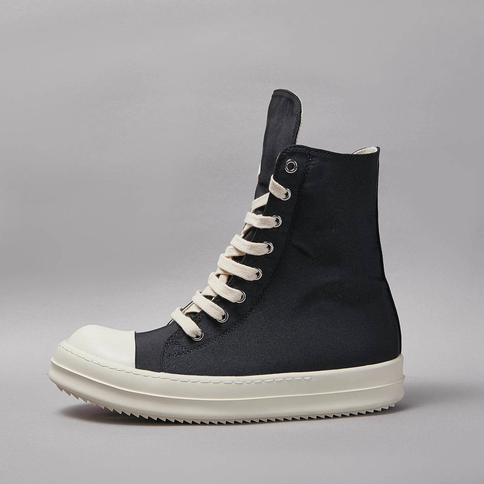 Classic Brand Casual Men Shoe High Quality Designer Women Sneaker Black Fashion Zip Street Thick-sole Luxury Canvas Ankle Boot - Touchy Style