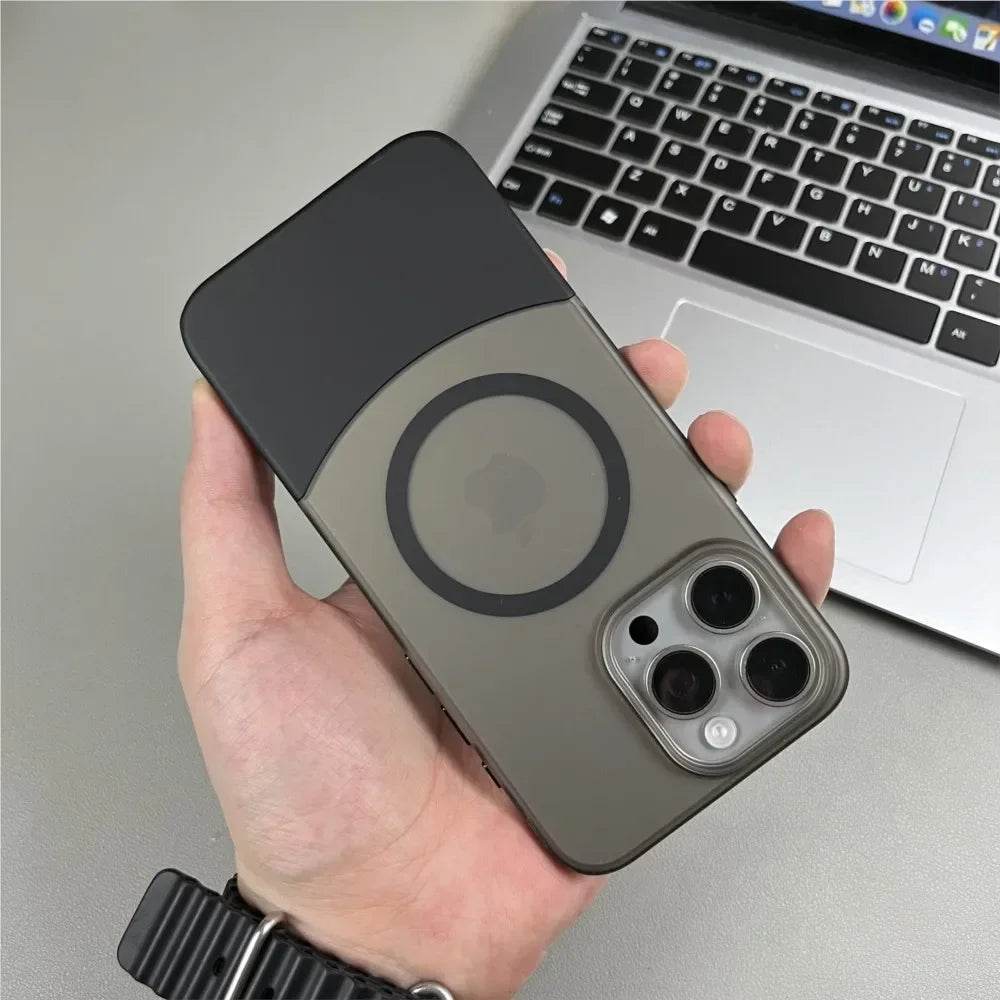 PC Candy Color Clash For Magsafe Phone Case For iPhone 15 14 13 12 11 16 Pro Max Wireless Charging Matte Removable Phone Cover - Touchy Style
