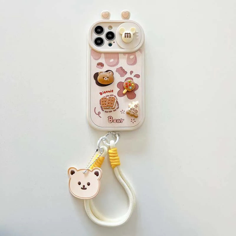 Fashion Hand Strap Lanyard Protective Cover for iPhone 11 12 13 14 15 Pro Max Anti Fall Back Case for iPhone 14 Pro Max 13 Pro