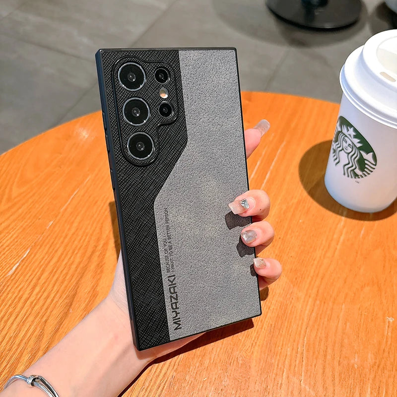 Double Color Leather Phone Case For Samsung Galaxy A35 A36 A52 A53 A54 A55 A56 A72 A73 Shockproof Bumper Fashion Phone Cover