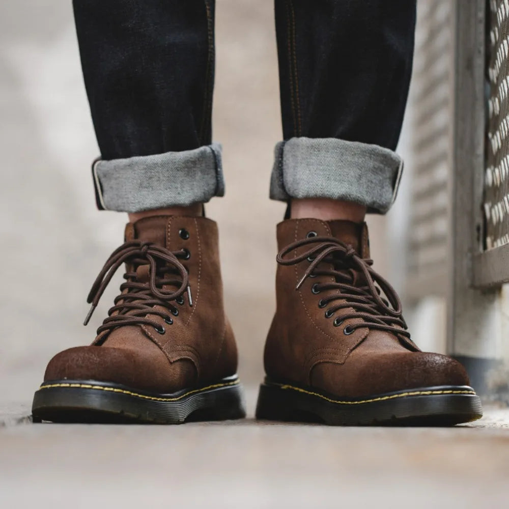 Maden Men Boots Comforta Lace-up High Quality Leather Men&