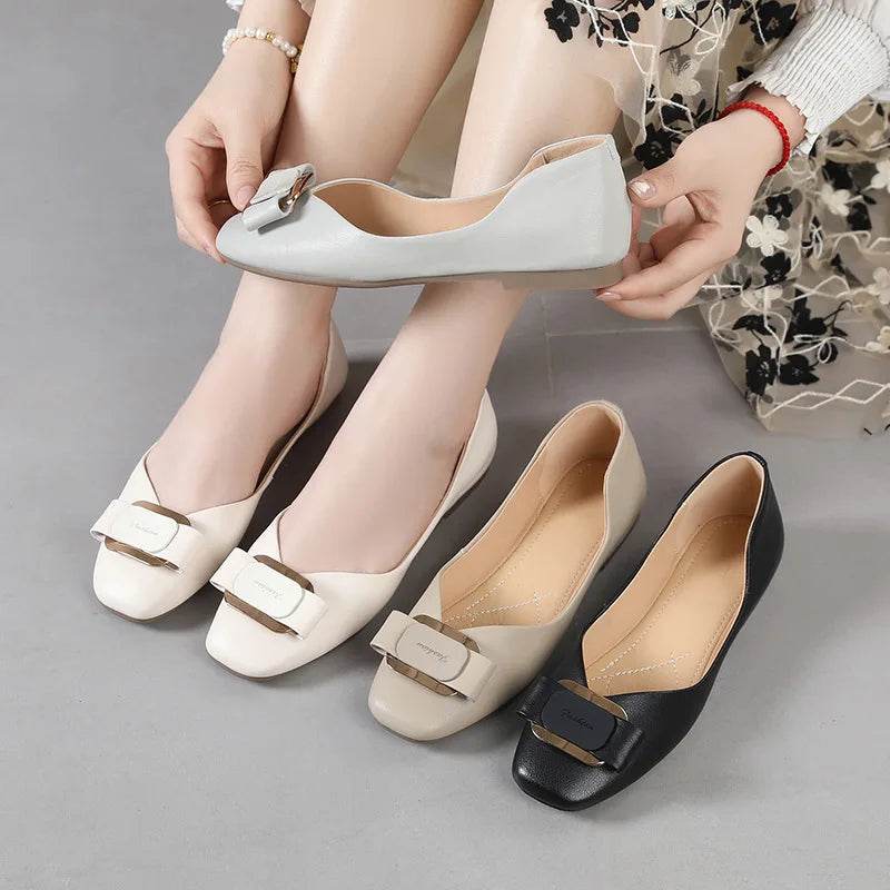 Women Loafers Spring Genuine Leather Comfort Flat Shoes Slip-On Footwear Fashion Female Footwear Zapatos De Mujer - Touchy Style