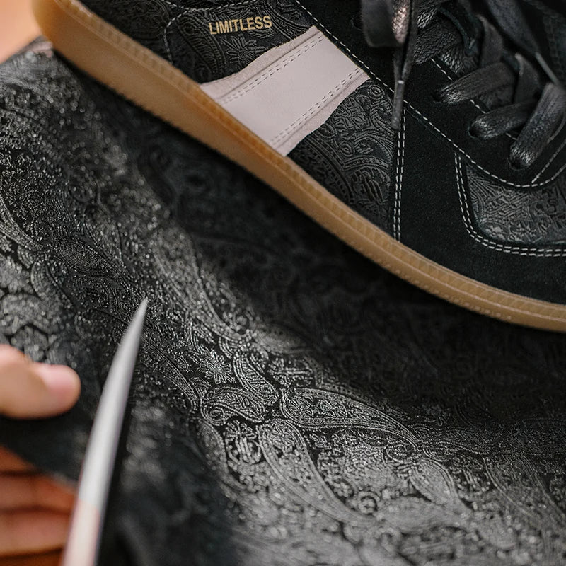 Maden New Vintage Black Silk Casual Sneakers Versatile Flat Shoes German Training Classic Shoes for Men&