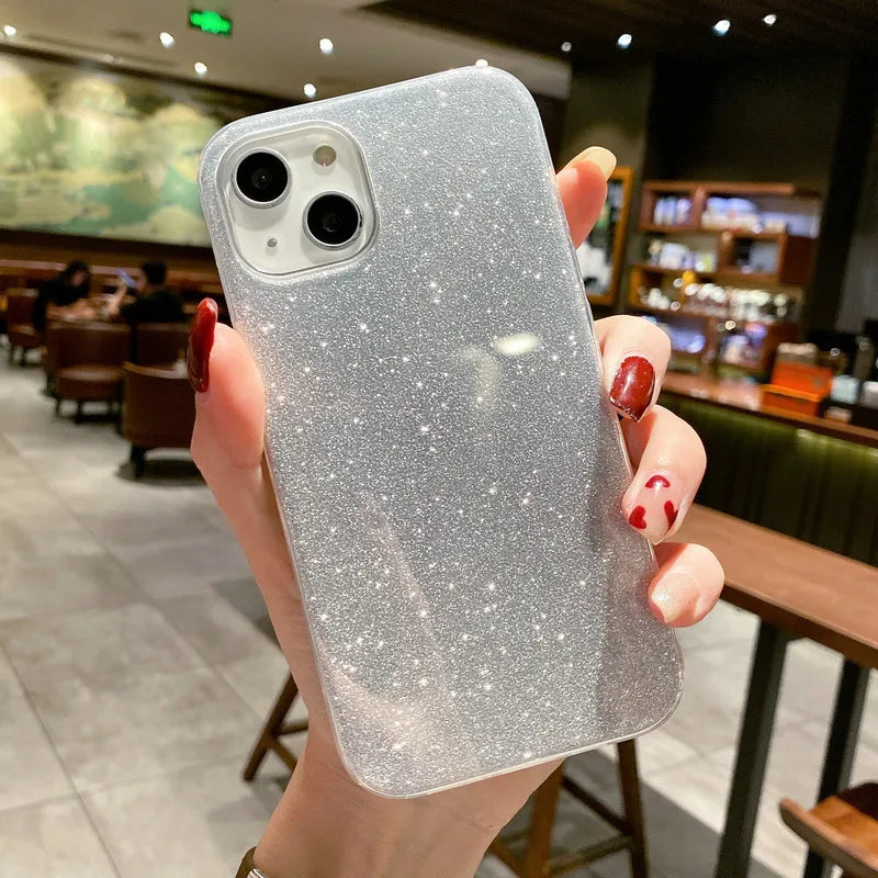 حافظات هاتف لطيفة لهاتف iPhone 16 و15 و14 و13 Pro Max - غطاء لامع ناعم باللون الأحمر اللامع - PC0309