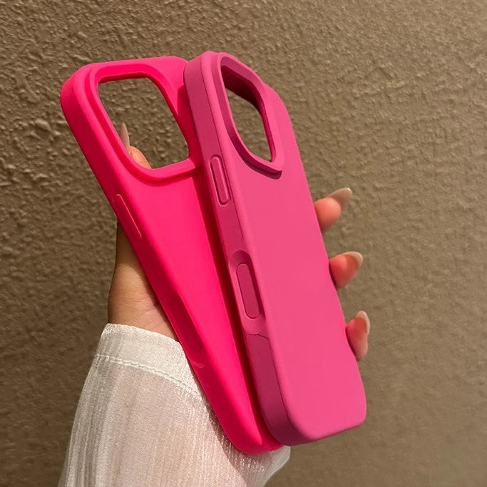 Stylish Solid Cute Phone Cases for iPhone 15, 14, 13, 12, 11 Pro Max, 15, 14 Plus