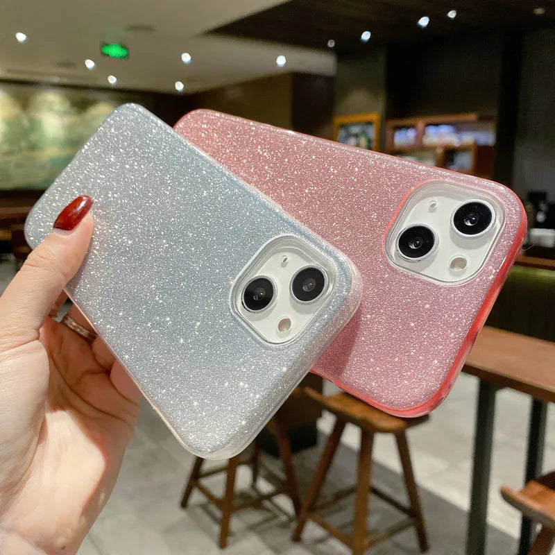 حافظات هاتف لطيفة لهاتف iPhone 16 و15 و14 و13 Pro Max - غطاء لامع ناعم باللون الأحمر اللامع - PC0309